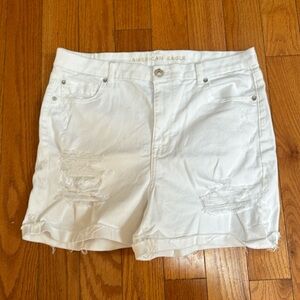 White American Eagle Distressed Shorts